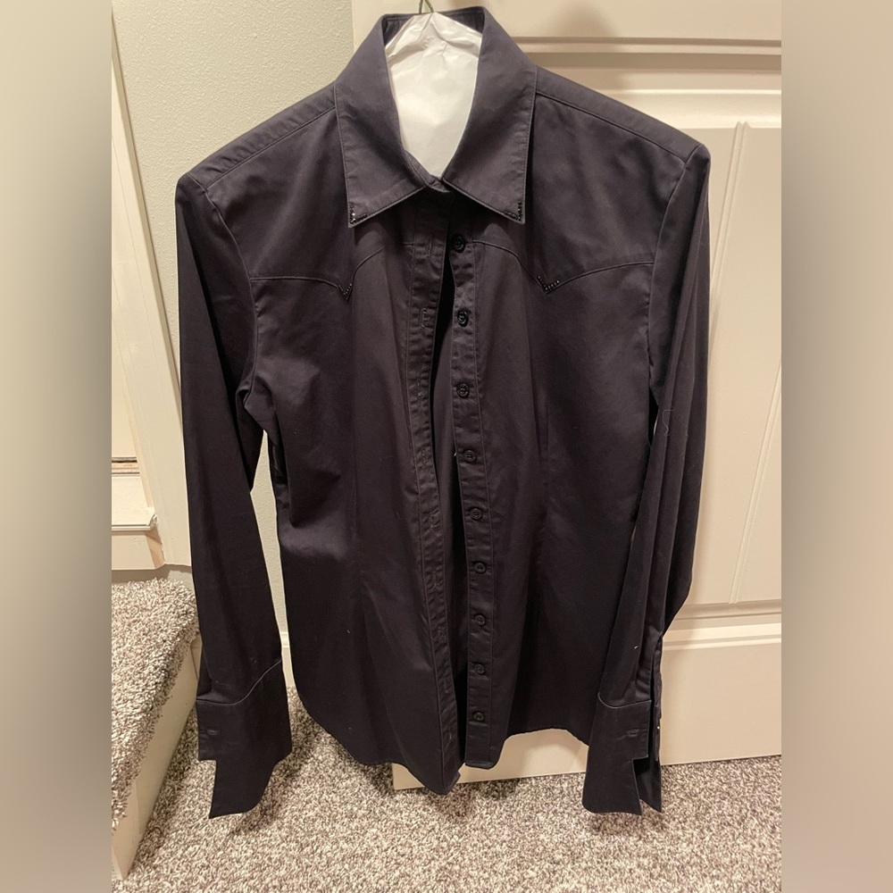 CR Western Pro Black Stretch Cotton Sateen